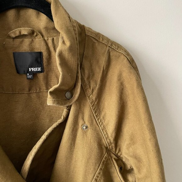 ARITZIA Wilfred Free Oversized Cargo Military Jacket Brown Small - Picture 5 of 9